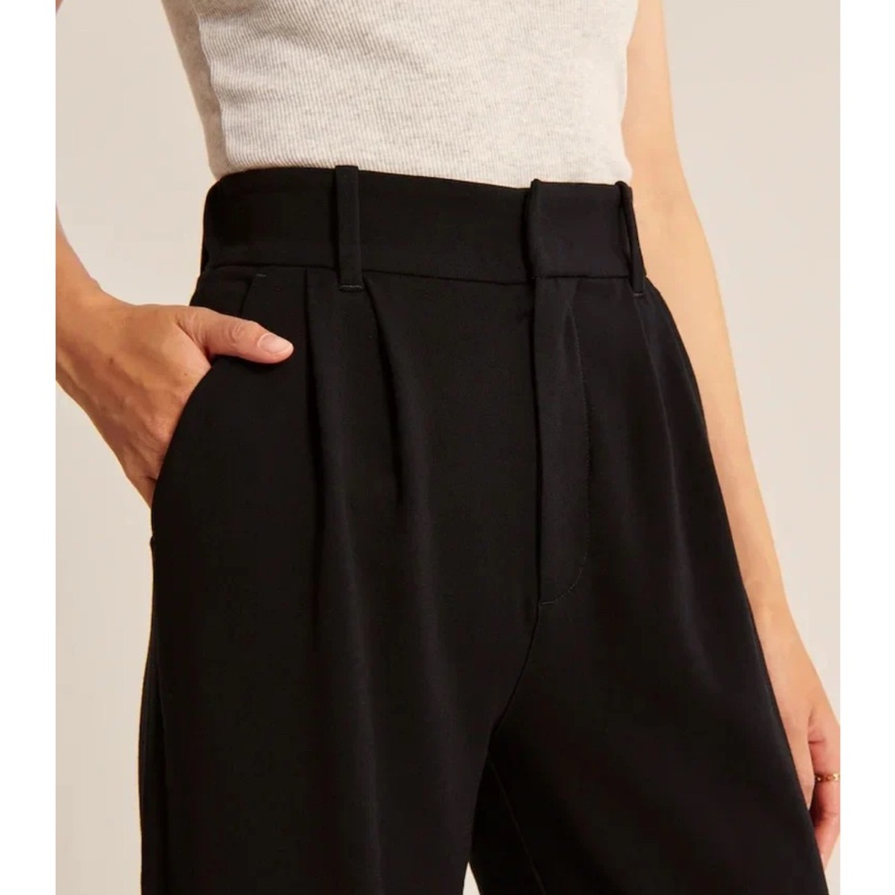 Women's Black wide-leg pants, X Short, XS